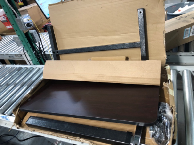 Photo 4 of ***LEGS ARE BLACK***HARDWARE WAS LOOSE IN BOX***
Drive Medical 13003 Non Tilt Top Overbed Table with Wheels, BLACK DARK WOOD