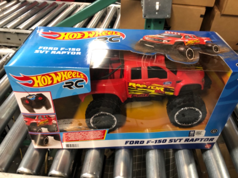 Photo 2 of ?Hot Wheels Remote Control Truck, Red Ford F-150 RC Vehicle With Full-Function Remote Control, Large Wheels & High-Performance Engine, 2.4 GHz With Range of 65 Feet HW FORD TRUCK RC