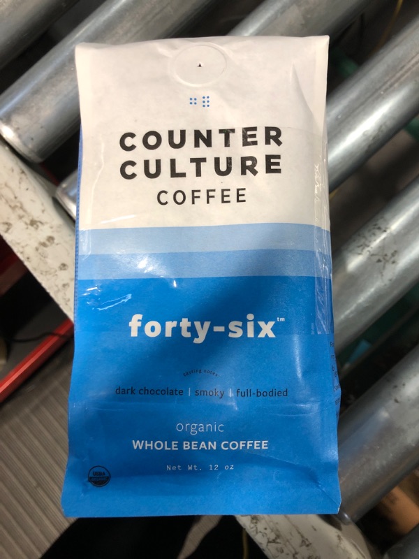 Photo 3 of *****NON-REFUNDABLE**********
COUNTER CULTURE COFFEE dark roast Whole Bean Organic Number 46 12Ozcoffee, 12 OZ
2 PACK