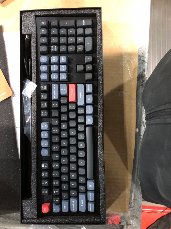 Photo 1 of Keychron K10 Pro Wireless Custom Mechanical Keyboard, Full-Size QMK/VIA Programmable Bluetooth/Wired White Backlight