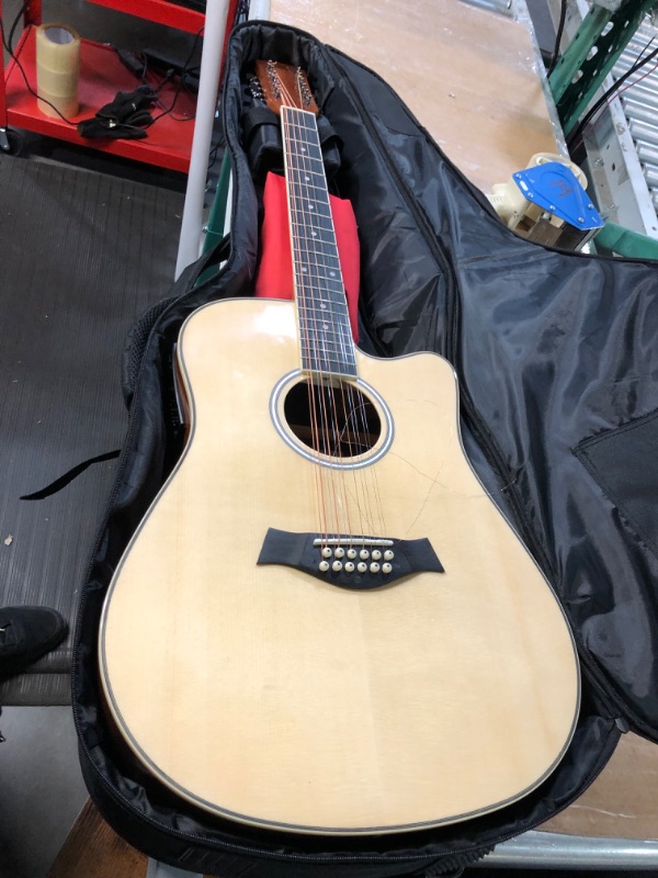 Photo 1 of Vangoa Advanced 12 String Guitar Full Size Set, Twelve String Guitar Acoustic Electric 4 Band EQ Electroacoustic Guitar