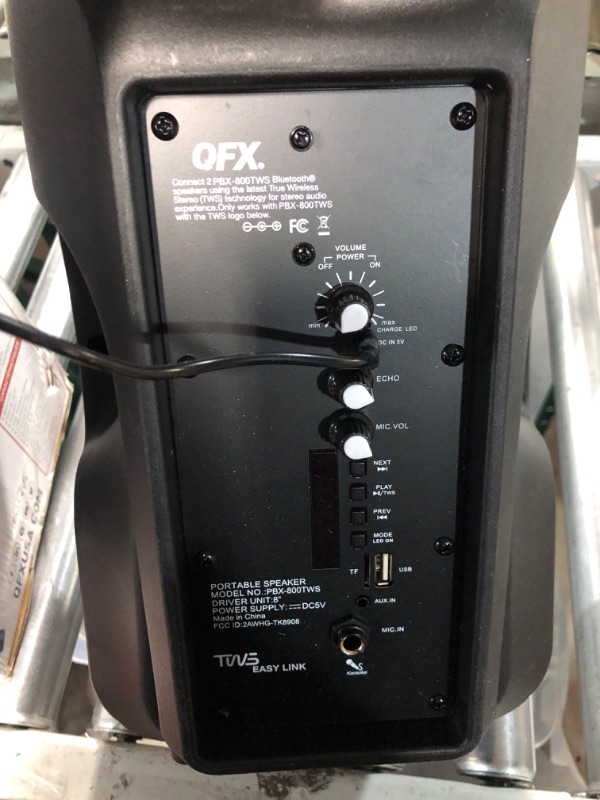 Photo 1 of PBX-800TWS 8-Inch Bluetooth Stereo PA System Comes with 2X 8 Speakers and 2X Stands, 2X Microphones, and a Remote Control