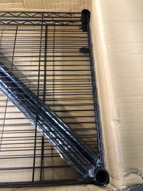 Photo 1 of **NONREFUNDABLE**FOR PARTS OR REPAIR**SEE NOTES**
HollyHOME 4 Shelves Adjustable Steel Wire Shelving Rack, Metal Heavy Duty Storage Shelf, Bathroom Storage Tower Kitchen Shelving, 60 * 60CM