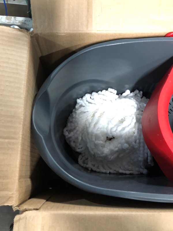 Photo 3 of [READ NOTES]
O-Cedar EasyWring Microfiber Spin Mop, Bucket Floor Cleaning System, Red, Gray Spin Mop & Bucket