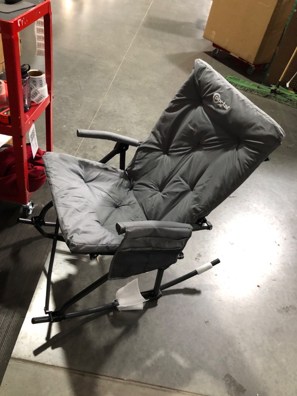 Photo 5 of ***USED - CARRYING CASE TORN - SEE PICTURES***
PORTAL Folding Rocking Chair Indoor & Outdoor Thick Padded Rocking Recliner Chair Portable