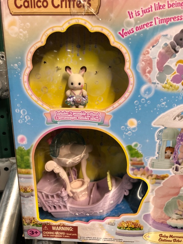 Photo 2 of Calico Critters Baby Mermaid Castle, Dollhouse Playset with 3 Collectible Doll Figures