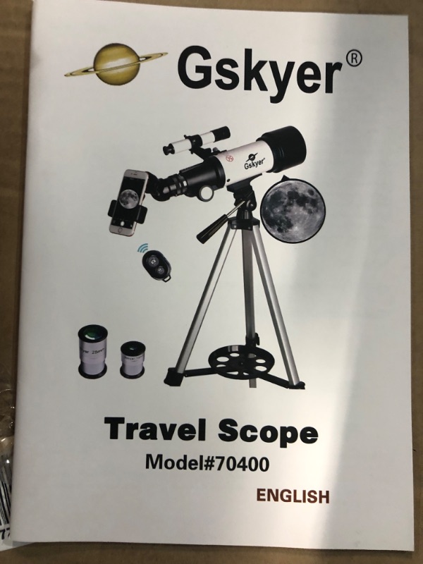 Photo 2 of Gskyer Telescope, 70mm Aperture 400mm AZ Mount Astronomical Refracting Telescope for Kids Beginners