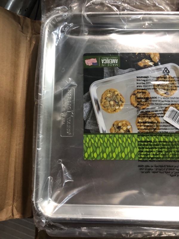 Photo 1 of **NONREFUNDABLE**FOR PARTS OR REPAI**SEE NOTES**
Nordic Ware Natural Aluminum Commercial Baker's Half Sheet, 2-Pack, Silver 2-Pack Half Sheet Bakeware