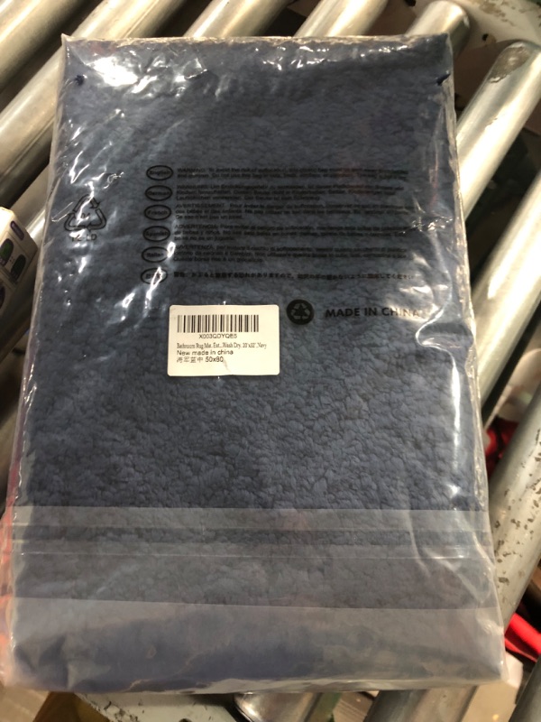 Photo 2 of (READ FULL POST) Bathroom Rugs Extra Thick, Non-Slip Bath Rugs for Bathroom, Soft  Bath Mat, Navy 32"x20" Navy