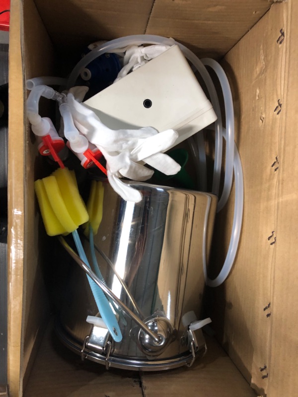 Photo 1 of VEVOR Goat Milking Machine, 6 L 304 Stainless Steel Bucket, Electric Automatic Pulsation Vacuum Milker