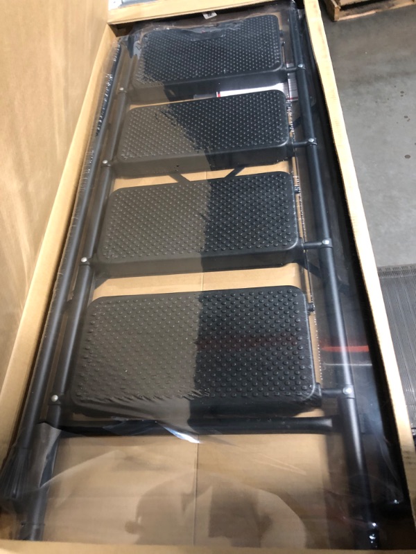Photo 1 of 4 Step Ladder, RIKADE Folding Step Stool, Step Stool with Wide Anti-Slip Pedal, Lightweight, Black 4-step