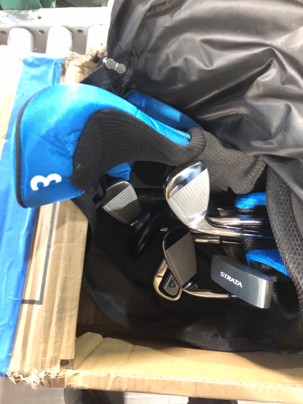 Photo 2 of ***DAMAGED - ONE OF THE CLUBS IS BROKEN - SOME OF THE CLUBS ARE MISSING - SEE PICTURES***
Strata Men’s Complete Golf Set Right Hand 12 Piece (Strata)