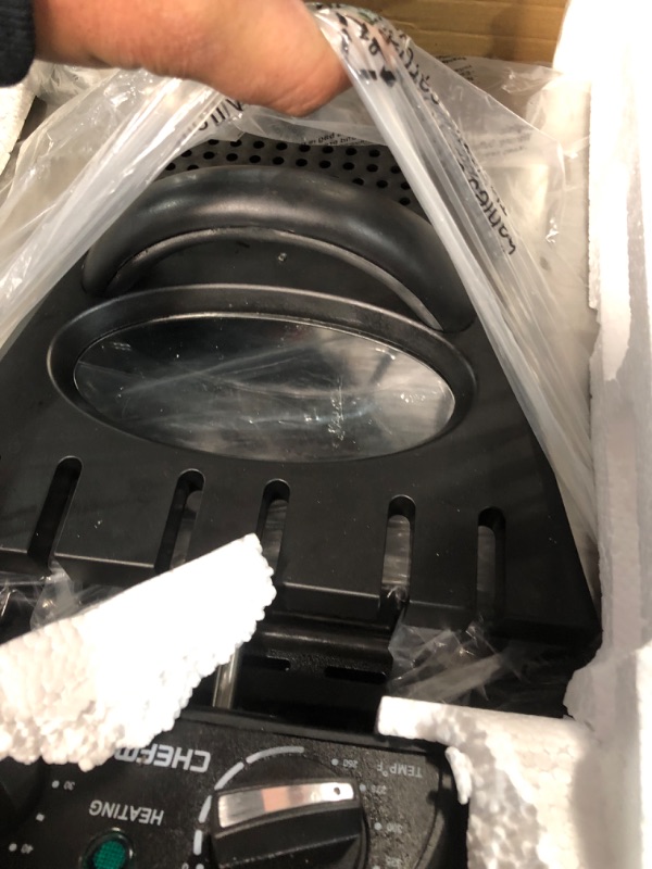 Photo 1 of Chefman 4.5 Liter Deep Fryer w/Basket Strainer, XL Jumbo Size, Adjustable Temperature & Timer, Perfect for Fried Chicken, Shrimp, French Fries, Chips & More, Removable Oil-Container, Stainless Steel