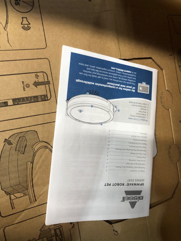 Photo 6 of ***SEE NOTES*** Bissell SpinWave Pet Robot, 2-in-1 Wet Mop and Dry Robot Vacuum, WiFi Connected with Structured Navigation, 3347
