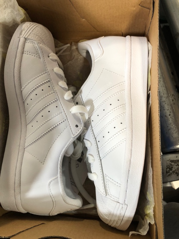 Photo 2 of adidas Women's Superstar Shoes 5 White/White/White