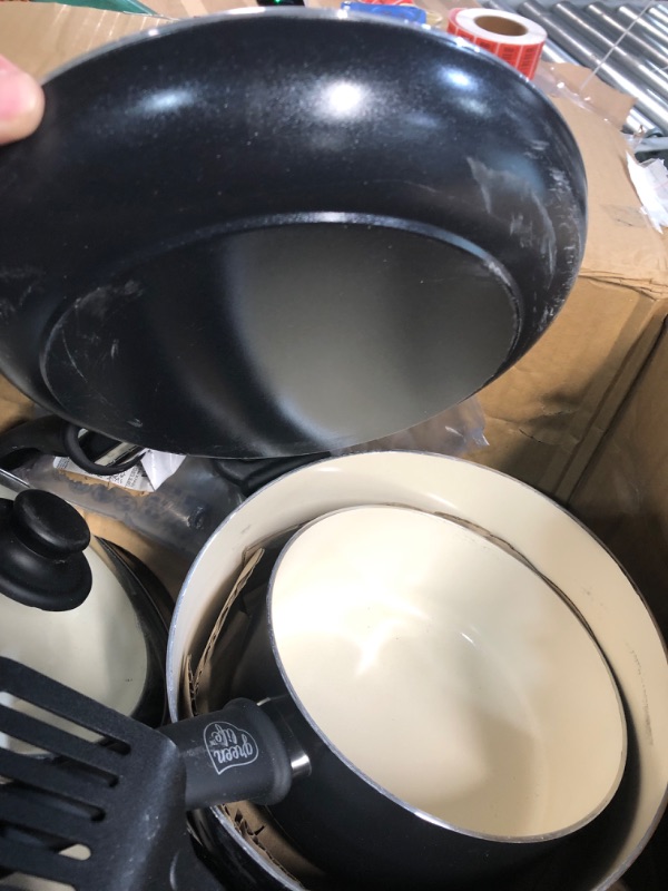 Photo 1 of ***USED***GreenLife Soft Grip Healthy Ceramic Nonstick, 16 Piece Cookware Pots and Pans Set,