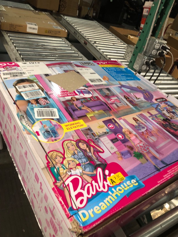 Photo 4 of Barbie DreamHouse Dollhouse with 70+ Accessories, Working Elevator & Slide, Transforming Furniture, Lights & Sounds Wheelchair Accessible 