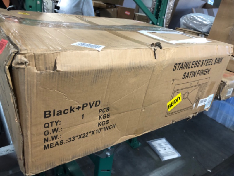 Photo 1 of 33 Inch Black Drop In Kitchen Sink with Glass Rinser Workstation-Bokaiya 33x22 Stainless Steel Kitchen Sink Drop In Topmount 16 Gauge Deep 