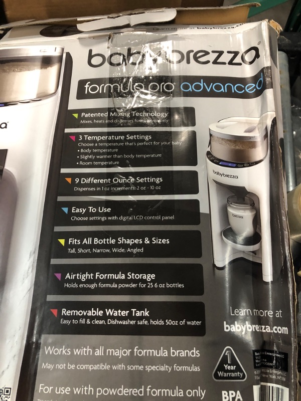 Photo 4 of ***JUST THE MACHINE/ NO STORAGE BOTTLES*** New and Improved Baby Brezza Formula Pro Advanced Formula Dispenser Machine - 