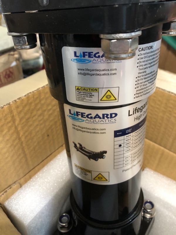 Photo 5 of (SET OF 2)Lifegard Aquatics 55-Watt Pro-MAX High Output UV Sterilizer for Aquariums – Black 3" Diameter Housing – Flow-Through Design, White Internal Reflective Protective Sleeve 55 Watts