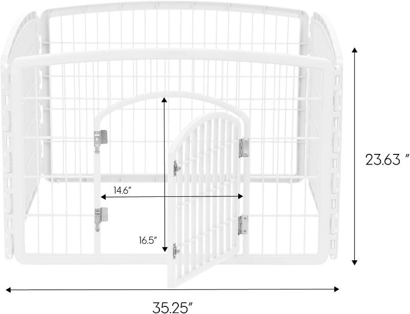 Photo 1 of **MISSING PARTS**
IRIS USA 4-Panel with Door Plastic Pet Playpen