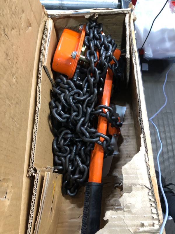 Photo 1 of Amarite Chain Hoist Lever Hoist, 3300 Lbs, 20ft Load, Chain Manual Chain Hoist, Industrial Grade Type Connection for Lifting Hook 3300lbs 20ft