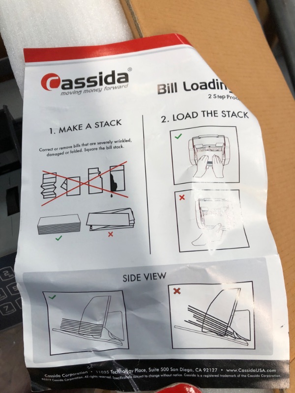 Photo 6 of ***PARTS ONLY/NON-RETURNABLE** DOES NOT POWER ON***
Cassida 6600 UV/MG – USA Business Grade Money Counter with UV/MG/IR Counterfeit Detection 