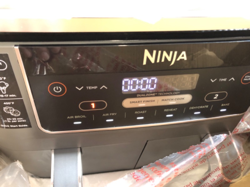 Photo 1 of ***HEAVILY USED AND DIRTY - RUSTED - SEE PICTURES***
Ninja DZ201 Foodi 8 Quart 6-in-1 DualZone 2-Basket Air Fryer with 2 Independent Frying Baskets, Grey