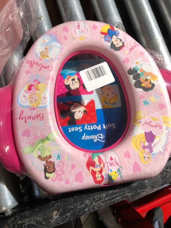 Photo 2 of Disney Princess "Loving Life" 2 Piece Essential Potty Training Set - Soft Potty Seat, Step Stool