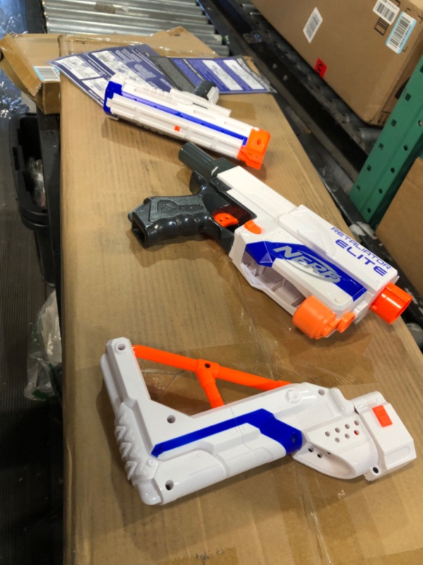 Photo 2 of ***NO DARTS INCLUDED***Nerf N-Strike Elite Retaliator Dart Blaster, Stock, Grip, Barrel, 12-Dart Clip, 