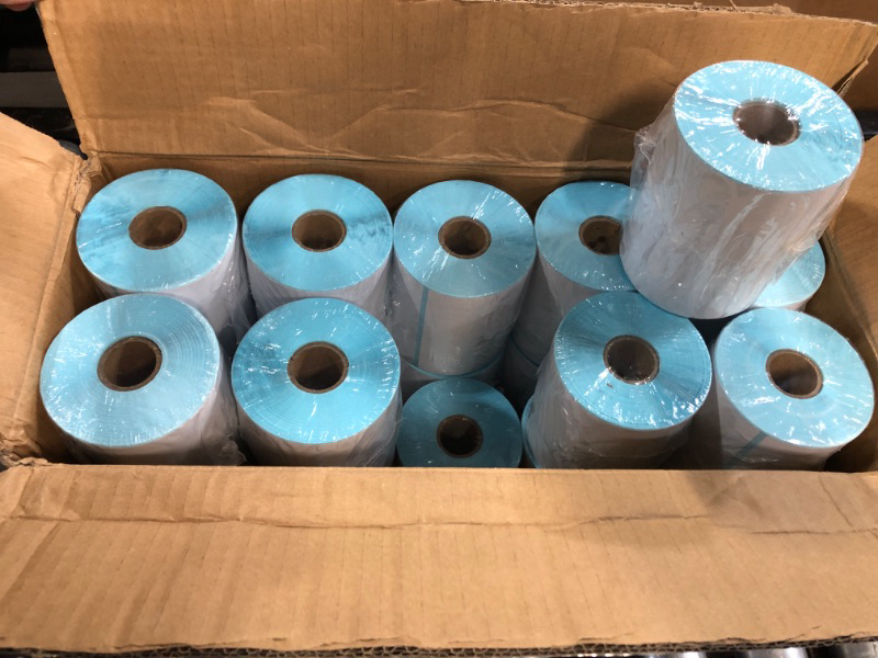 Photo 2 of L LIKED 20 Rolls Directr 4"x6"Thermal Shipping Labels Perforated Compatible with Rollo,Zebra&More Thermal Printer-250 Labels/Roll,5000 Labels 5000 Labels 20 Rolls