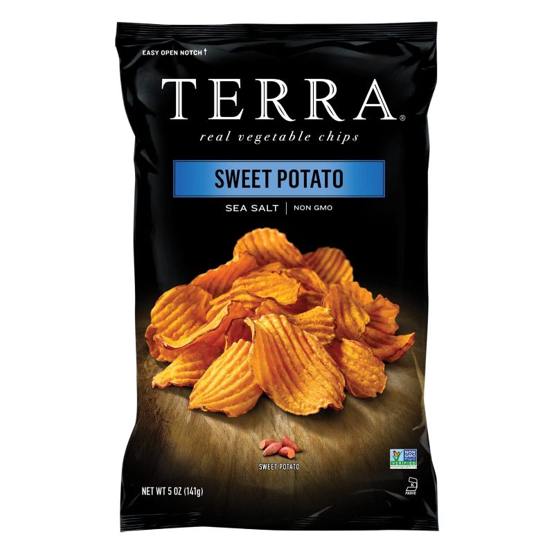 Photo 1 of  (EXP: 2/26/24)Terra Vegetable Chips, Sweet Potato with Sea Salt, 2 oz. (Pack of 8) Potato with Sea Salt Chips