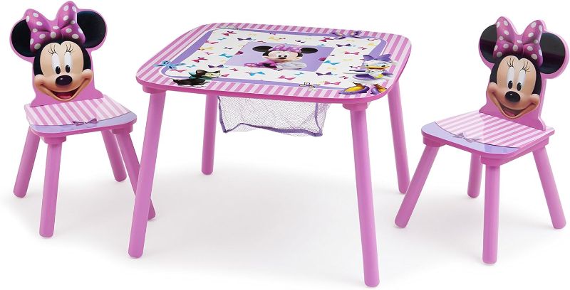 Photo 1 of Delta Children Kids Table and Chair Set With Storage (2 Chairs Included) - Ideal for Arts & Crafts, Snack Time, Homeschooling, Homework & More, Disney Frozen II 3-Piece Set Frozen