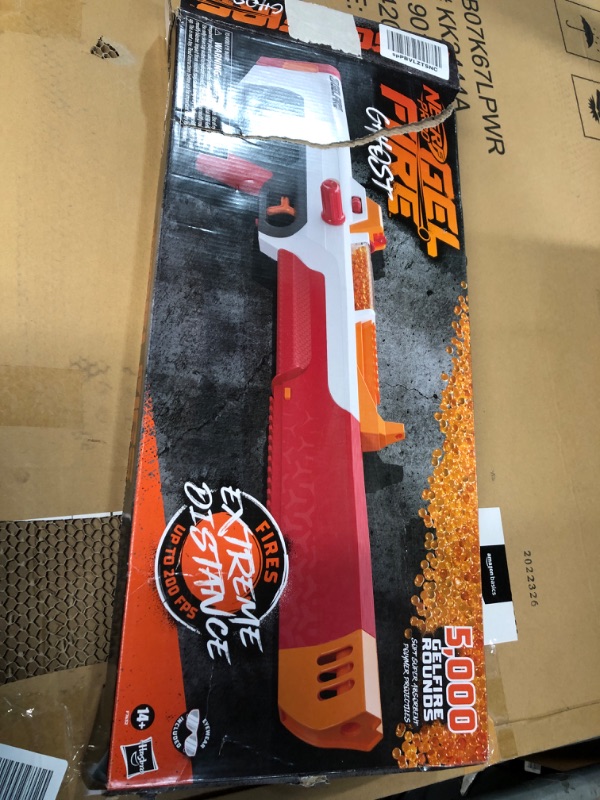 Photo 2 of **NONREFUNDABLE**FOR PARTS OR REPAIR**SEE NOTES**
Nerf Pro Gelfire Ghost Bolt Action Blaster, Removable Boost Barrel, 5000 Gel Rounds, 100 Round Integrated Hopper, Eyewear, Ages 14 & Up