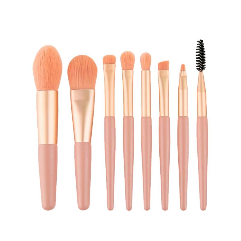 Photo 1 of 8 pack make up brush,travel size,different using brush,#orange001- PACK OF 2 