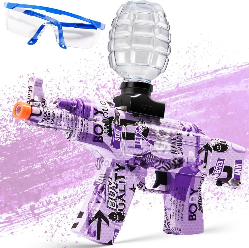 Photo 1 of (READ FULL POST) Electric Splatter Blaster Gun with Glasse Splat Pellet Gun Toy Automatic Gun Pistols Toys for Age 15+ up Ideas Red