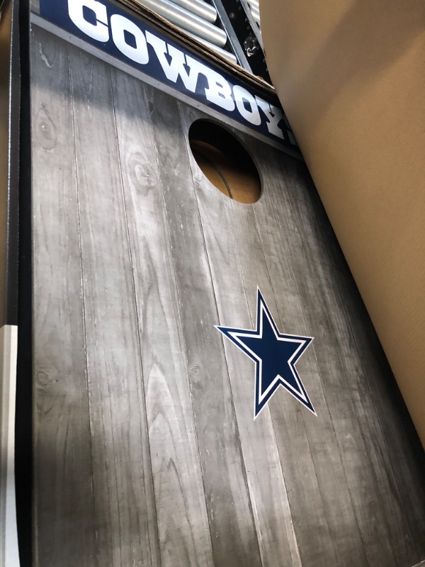 Photo 2 of **HEAVY** Wild Sports 2'x3' MDF Wood NFL Cornhole Set Dallas Cowboys