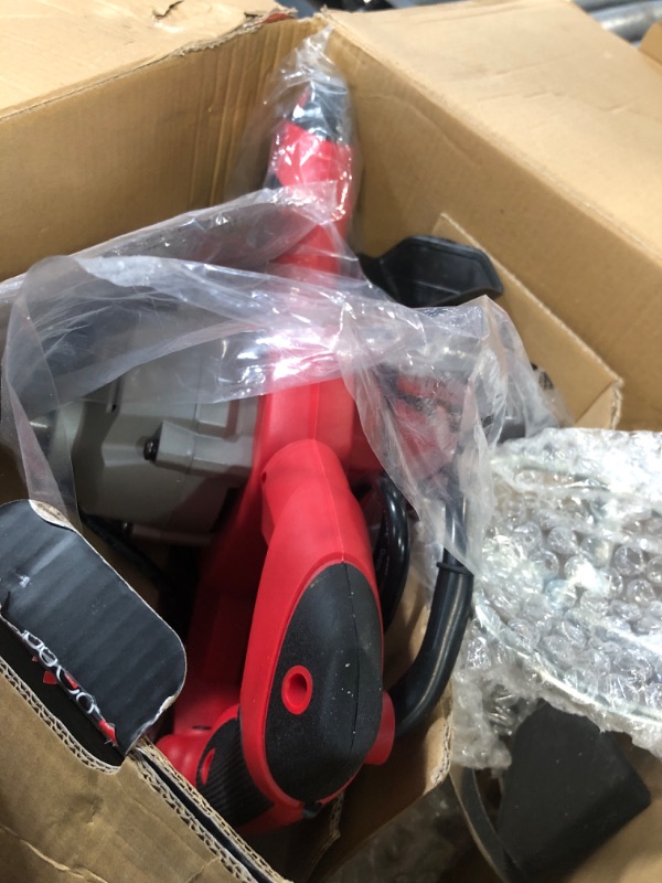 Photo 2 of (MISSING PARTS/ SEE NOTES) 1600W Portable Electric Concrete Cement Plaster Grout Paint Thinset Mortar Paddle Mixer Pro Drill Mixer Stirring Tool Adjustable 6 Speed Handheld Standard 110V (1600W Red)