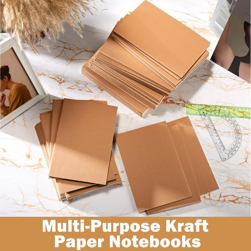 Photo 1 of Fuutreo 15 Pieces Kraft Notebook Small Lined Notebook Bulk A6 Pocket Journal Notepad 5.83 x 4.13 Inches (Brown)