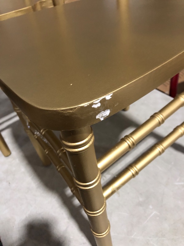 Photo 2 of ***USED - DAMAGED - CHIPPED***
2 Pack Flash Furniture HERCULES Series Gold Wood Chiavari Chair Gold