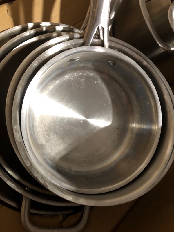 Photo 7 of ***USED - DIRTY - DENTED***
Mueller Pots and Pans Set 17-Piece, Ultra-Clad Pro Stainless Steel Cookware Set