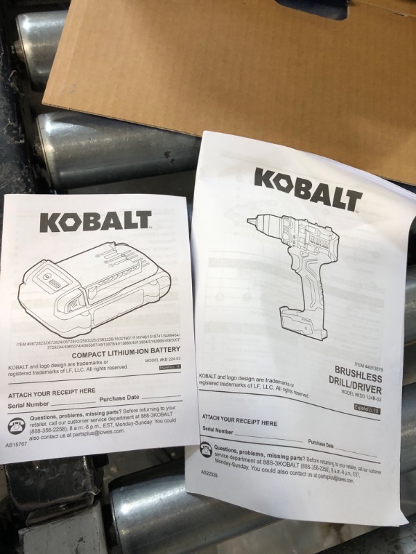 Photo 2 of **MISSING ITEM** Kobalt 24-volt Max 1/2-in Metal Ratcheting Brushless Cordless Drill( (SL2044659)
