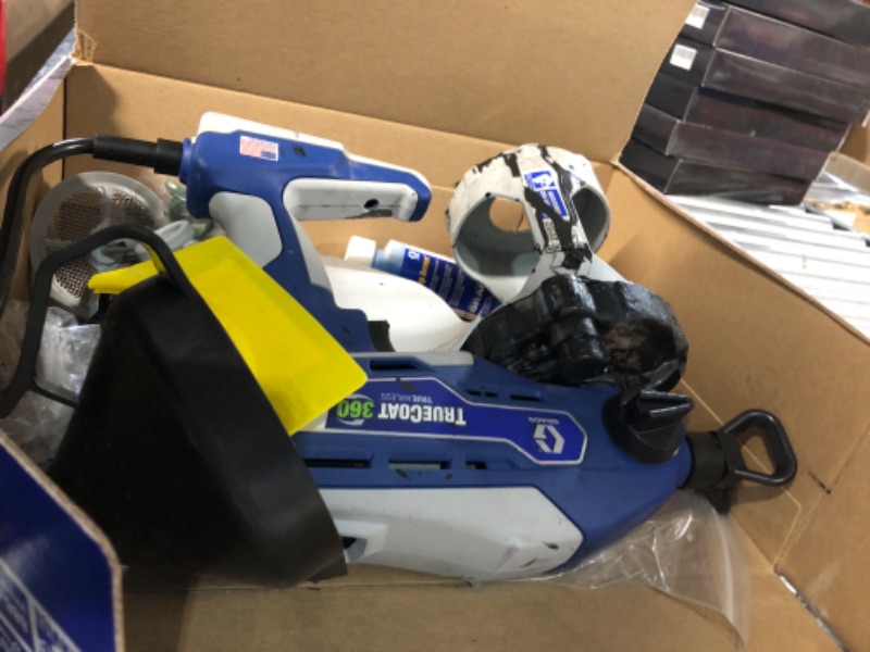 Photo 2 of **PARTS ONLY NO REFUNDS** Graco 26D281 TrueCoat 360 Dual Speed Paint Sprayer, Blue/White
