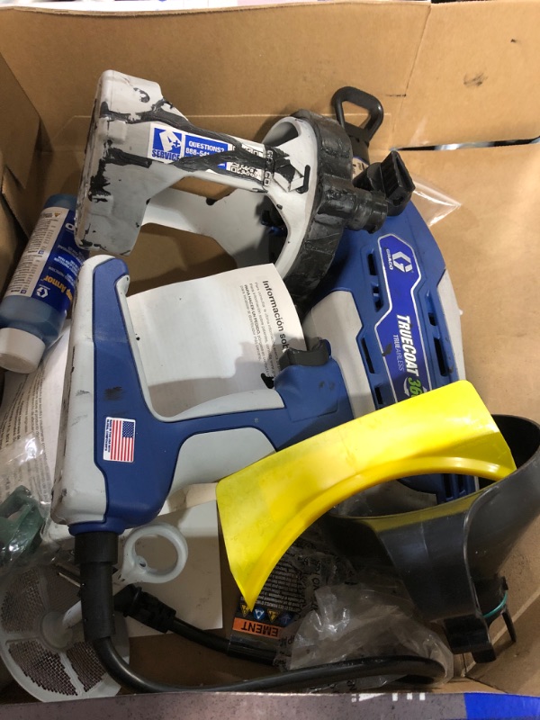 Photo 3 of **PARTS ONLY NO REFUNDS** Graco 26D281 TrueCoat 360 Dual Speed Paint Sprayer, Blue/White
