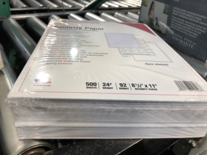 Photo 3 of DocuGard Advanced Blue Multi-Purpose Security Paper, 7 Features, 8.5 x 11 Inches, 24 lb, 500 Sheets (04546) 7 Security Features, 500 Sheets