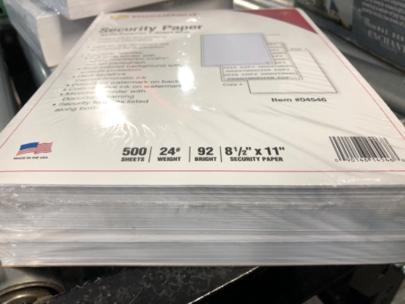 Photo 3 of DocuGard Advanced Blue Multi-Purpose Security Paper, 7 Features, 8.5 x 11 Inches, 24 lb, 500 Sheets (04546) 7 Security Features, 500 Sheets