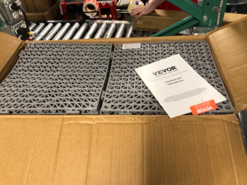 Photo 4 of ***USED - LIKELY MISSING PARTS - UNABLE TO VERIFY FUNCTIONALITY***
Modular Interlocking Cushion, 50 Pack 12" x 12" Splicing Drainage Mats Gray