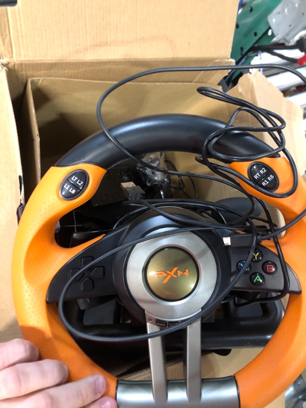 Photo 3 of Game Racing Wheel, PXN-V3II 180° Competition Racing Steering Wheel Orange