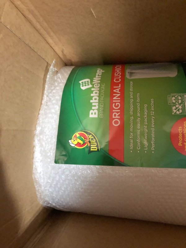 Photo 3 of Duck Brand Original Bubble Wrap Cushioning - Clear 12 in. x 150 ft.