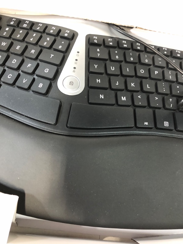 Photo 2 of Nulea Ergonomic Keyboard, Wired Split Keyboard with Pillowed Wrist and Palm Support, Featuring Dual USB Ports, Natural Typing Keyboard 